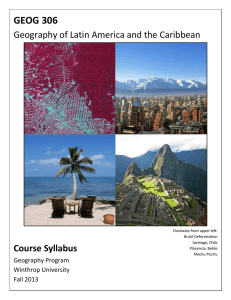 GEOG 306  Course Syllabus Geography Program