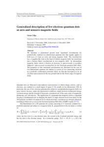 Generalized description of few-electron quantum dots