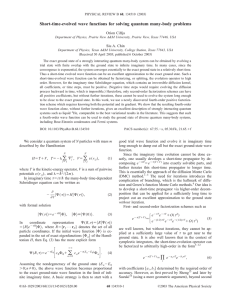 Short-time-evolved wave functions for solving quantum many-body problems