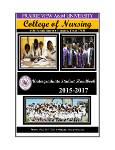 College of Nursing  2015-2017 PRAIRIE VIEW A&amp;M UNIVERSITY