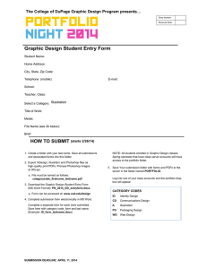Graphic Design Student Entry Form