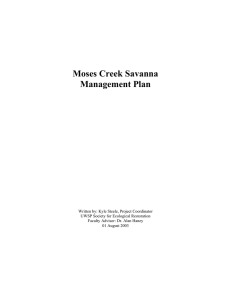 Moses Creek Savanna Management Plan