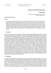 Protest as Conservative Phenomenon Academic Journal of Interdisciplinary Studies MCSER Publishing, Rome-Italy