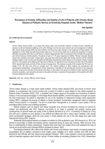 Prevalence of Anxiety, Difficulties and Quality of Life of Patients... Disease at Pediatric Service at University Hospital Center &#34;Mother Theresa&#34;