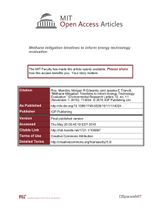 Methane mitigation timelines to inform energy technology evaluation Please share