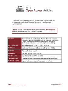 Towards scalable algorithms with formal guarantees for