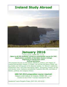 Ireland Study Abroad January 2016