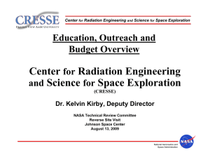 Center Radiation Engineering Science Space Exploration
