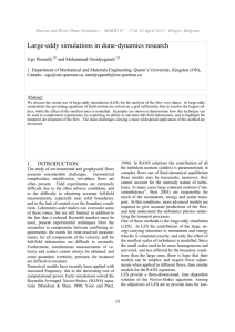 Large-eddy simulations in dune-dynamics research