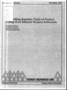 -group II on Selected Western Softwoods Sapstain: Trials of Product ,polling