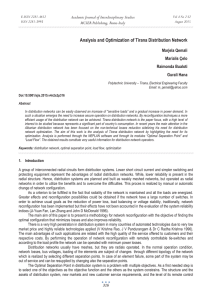 Analysis and Optimization of Tirana Distribution Network MCSER Publishing, Rome-Italy