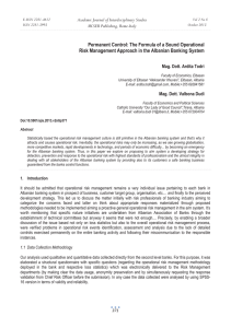 Permanent Control: The Formula of a Sound Operational