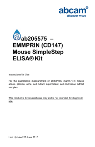 ab205575  – EMMPRIN (CD147) Mouse SimpleStep ELISA®