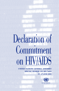 asdf / UNITED NATIONS GENERAL ASSEMBLY SPECIAL SESSION ON HIV