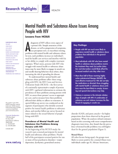 A Mental Health and Substance Abuse Issues Among People with HIV