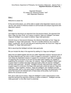 Argument Structure IV) Lesson 3a: Inference Erasers: “and” (with Dependent Reasons)
