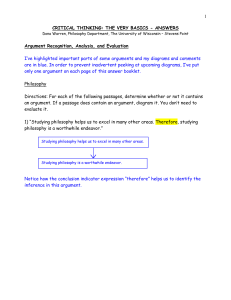 1 CRITICAL THINKING: THE VERY BASICS - ANSWERS