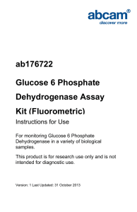 ab176722 Glucose 6 Phosphate Dehydrogenase Assay Kit (Fluorometric)