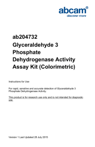 ab204732 Glyceraldehyde 3 Phosphate Dehydrogenase Activity