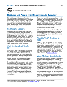 Medicare and People with Disabilities: An Overview