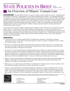An Overview of Minors’ Consent Law