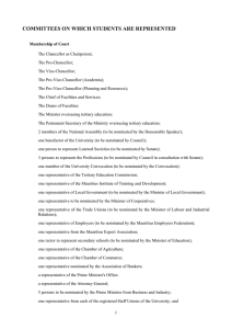 COMMITTEES ON WHICH STUDENTS ARE REPRESENTED