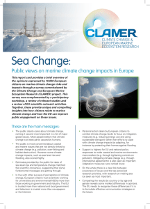 Sea Change: Public views on marine climate change impacts in Europe
