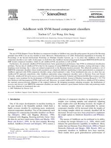 AdaBoost with SVM-based component classiﬁers Xuchun Li , Lei Wang, Eric Sung
