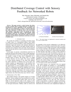 Distributed Coverage Control with Sensory Feedback for Networked Robots