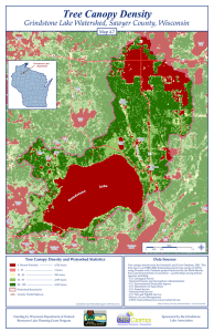 Tree Canopy Density Grindstone Lake Watershed, Sawyer County, Wisconsin ¬ &#34;