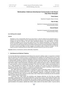 Multimodality in Safaricom Advertisement Communication in the Kenyan Daily Nation
