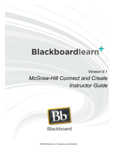 McGraw-Hill Connect and Create Instructor Guide Version 9.1