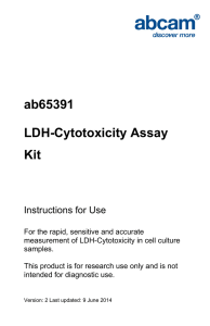 ab65391 LDH-Cytotoxicity Assay Kit Instructions for Use