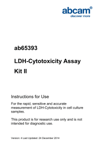 ab65393 LDH-Cytotoxicity Assay Kit II Instructions for Use