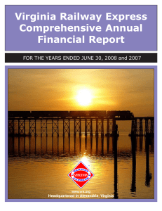 Virginia Railway Express Comprehensive Annual Financial Report