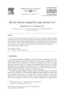 Has the Internet changed the wage structure too?