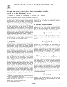 Buoyant convection resulting from dissolution and permeability A. Chaudhuri, H. Rajaram,