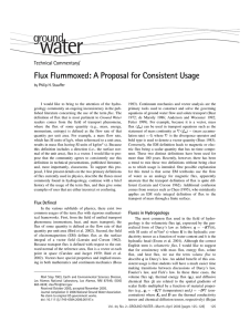 Flux Flummoxed: A Proposal for Consistent Usage Technical Commentary/