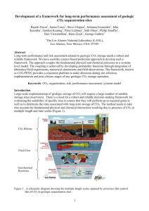 Development of a framework for long-term performance assessment of geologic CO