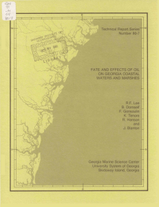 Technical  Report  Series Number 80-7 ON  GEORGIA COASTAL