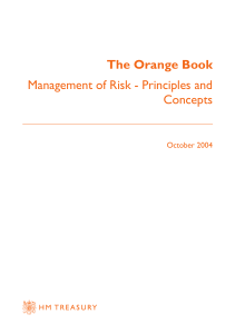 The Orange Book Management of Risk - Principles and Concepts October 2004