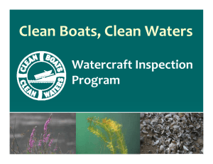 Clean Boats, Clean Waters Watercraft Inspection  Program