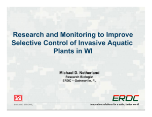 Research and Monitoring to Improve Selective Control of Invasive Aquatic