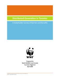 Distributed Generation in Toronto: A Stakeholder Survey of Barriers and Benefits