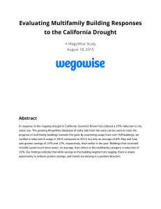 Evaluating Multifamily Building Responses to the California Drought Abstract A WegoWise Study