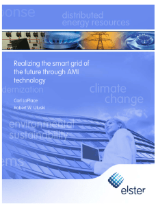 Realizing the smart grid of the future through AMI technology Carl LaPlace