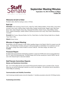 September Meeting Minutes Welcome &amp; Call to Order Roll Call