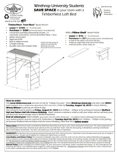 Winthrop University Students TimberNest Loft Bed SAVE SPACE