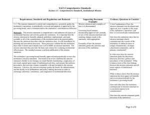 SACS Comprehensive Standards