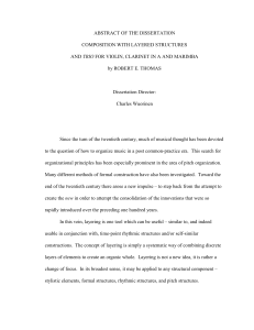ABSTRACT OF THE DISSERTATION COMPOSITION WITH LAYERED STRUCTURES TRIO by ROBERT E. THOMAS